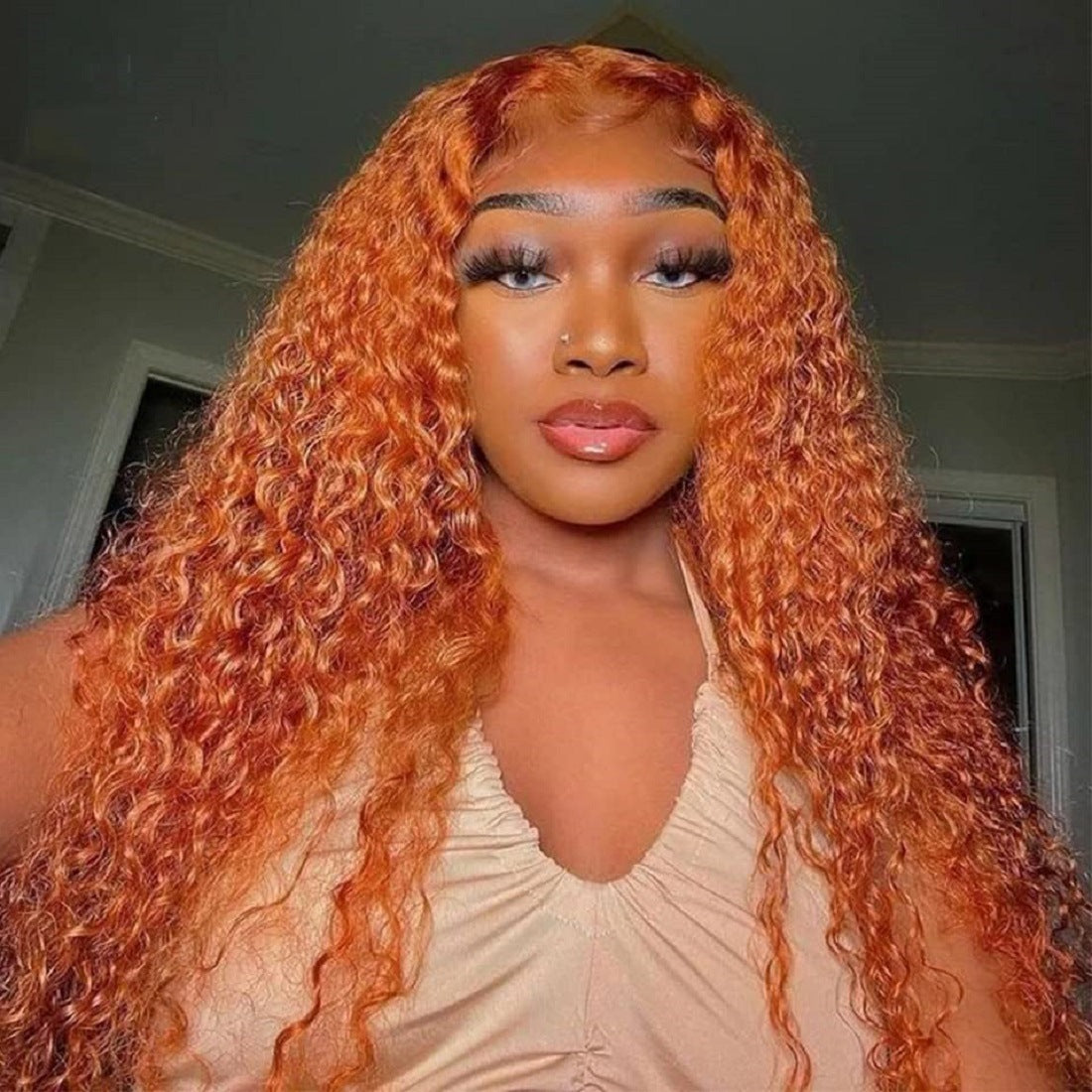 Curly Orange Wig