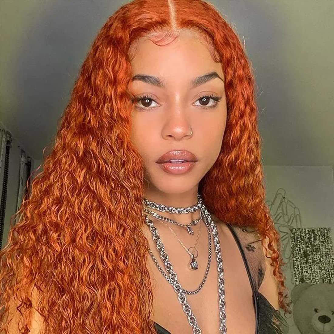 Curly Orange Wig