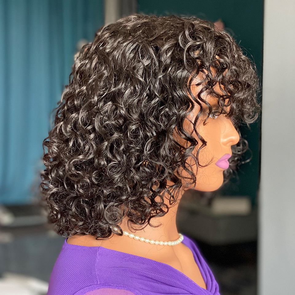 Deep Curly Fringe With Bangs Wig