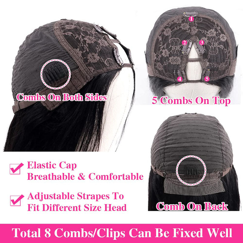 Long Kinky Curly Invisible Part Wig