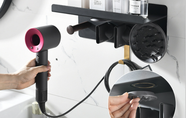Hair Dryer Double Wall Rack