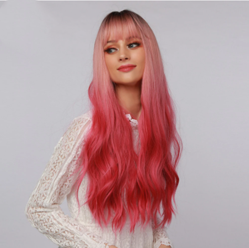 Red Cosplay Long Banged Wig