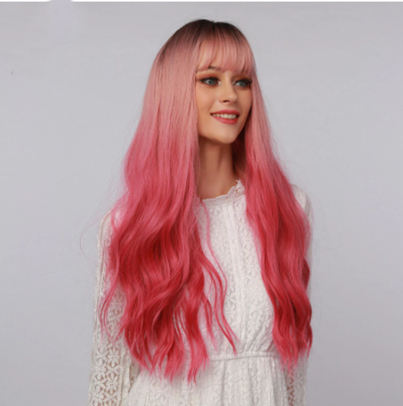 Red Cosplay Long Banged Wig