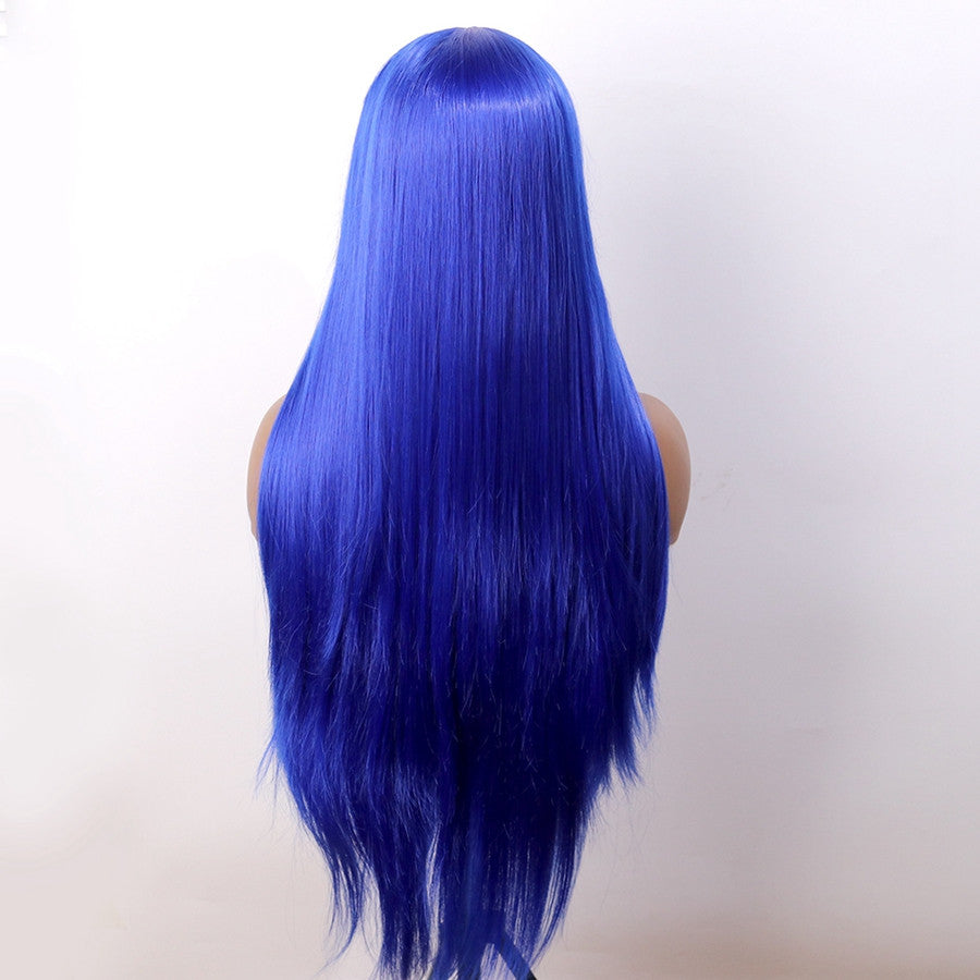 Blue Long Straight Wig