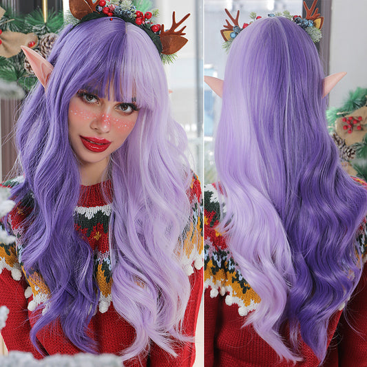 2 Colored Cosplay Long Wave Wig