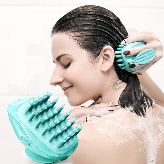 Sonic vibration electric shampoo brush