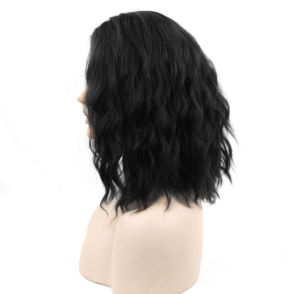 Short Curly Silk Wig