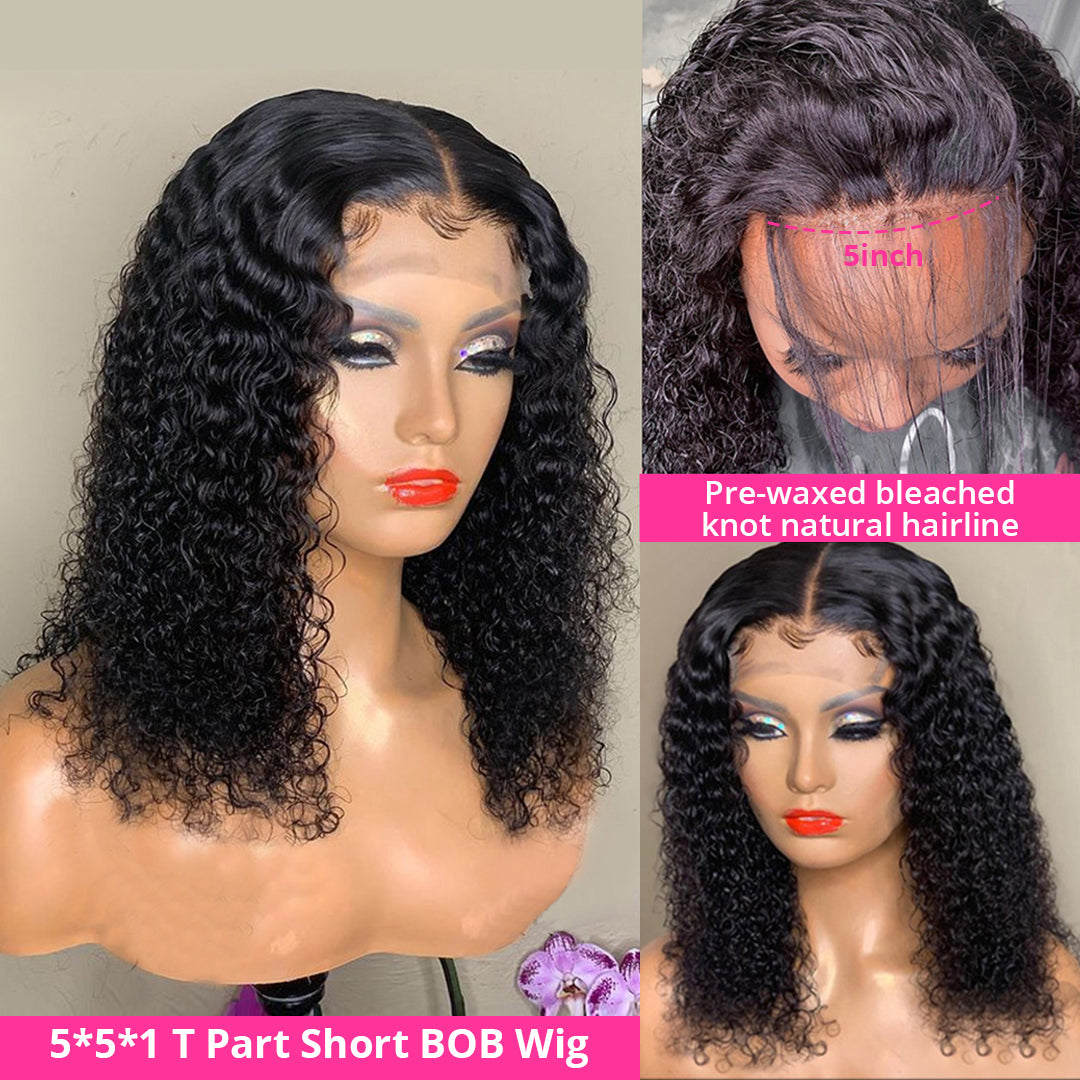 Short Loose Deep Wave Bob Wig