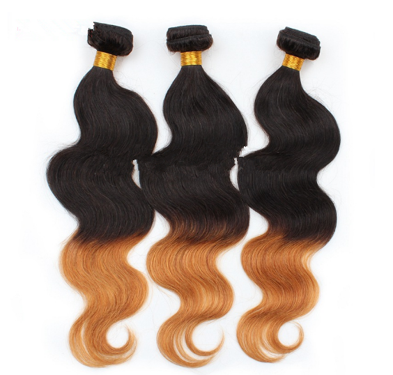 3 Brazilian 2 Colored Body Wave Bundle
