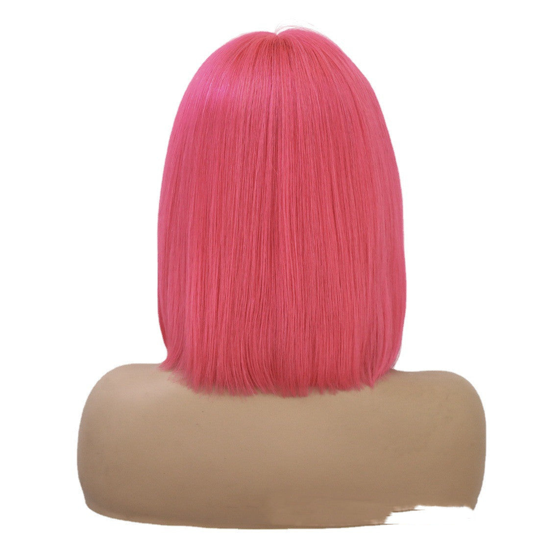 Pink T- Shaped Bob Lace Front Wig