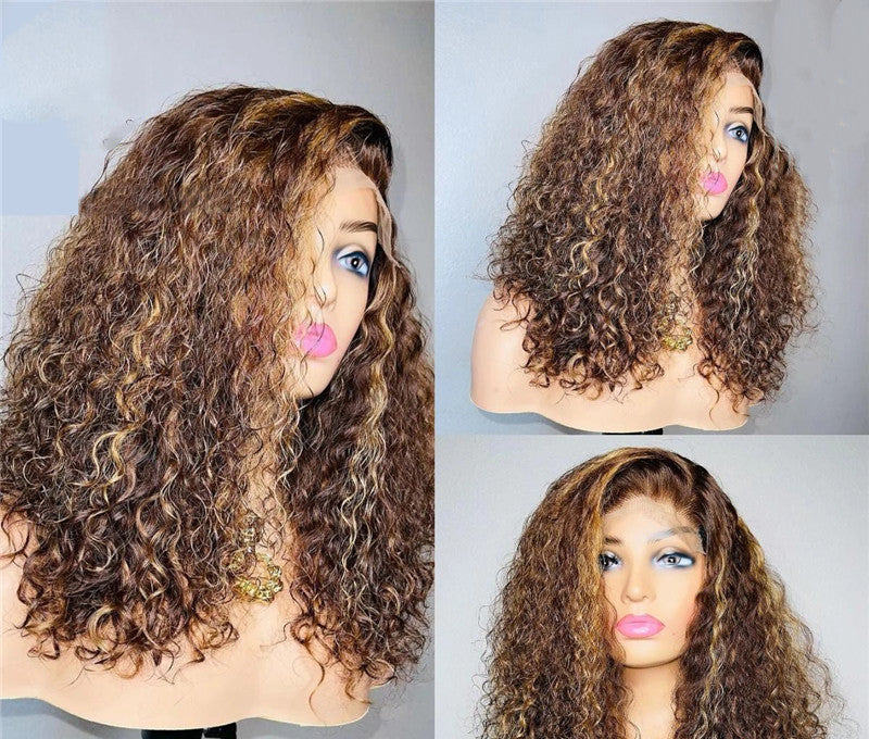 Curly Transparent Lace Front Wig