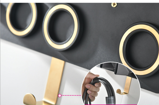 Hair Dryer Double Wall Rack