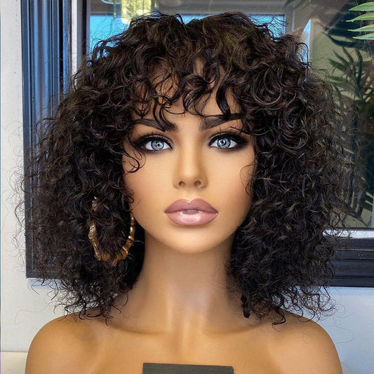 Deep Curly Fringe With Bangs Wig