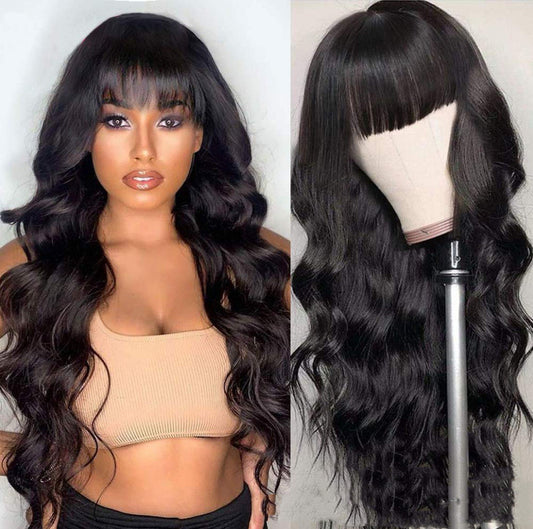 Body Wave With Bangs Wig