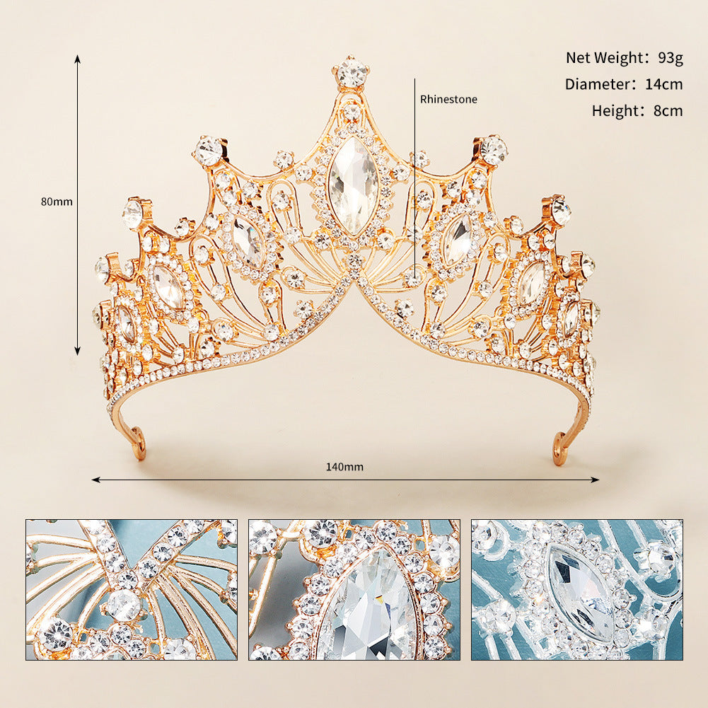 Rhinestone Crown Hair Accessory