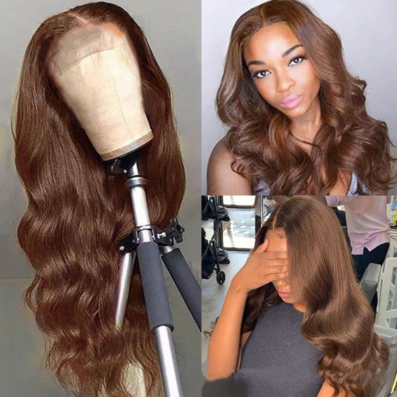 Straight Long Brown Human Hair Wig