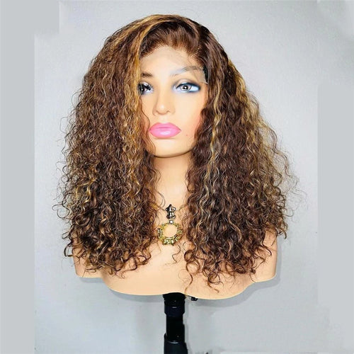 Curly Transparent Lace Front Wig
