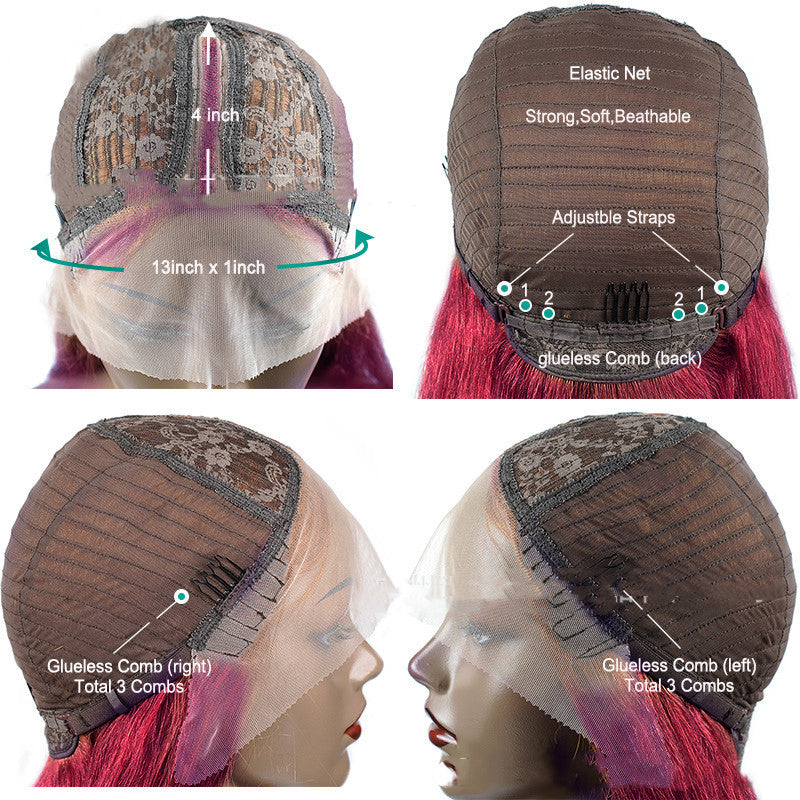 Short Straight Colored Bob Human Hair Wig