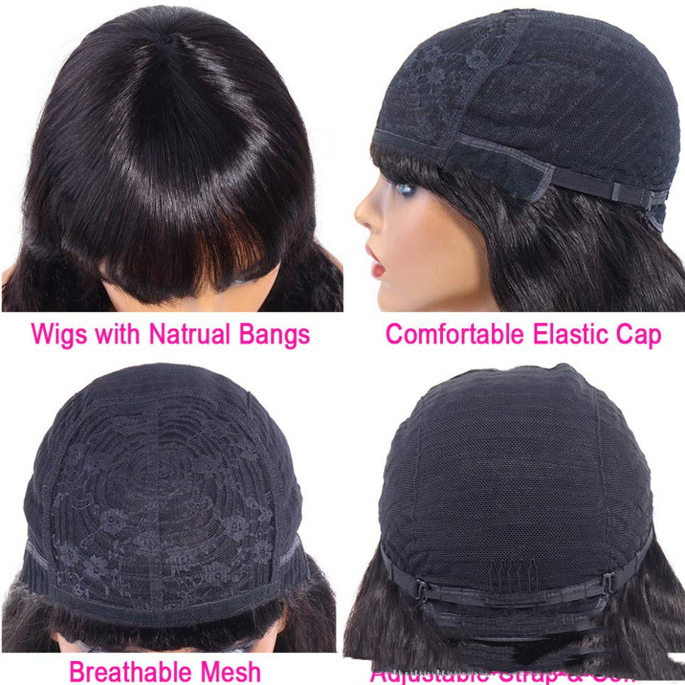 Body Wave With Bangs Wig